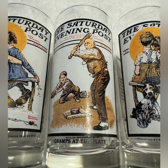 1987 VTG Saturday Evening Post Arby's Summer Scenes Collection Drinking Glasses - Picture 4 of 12